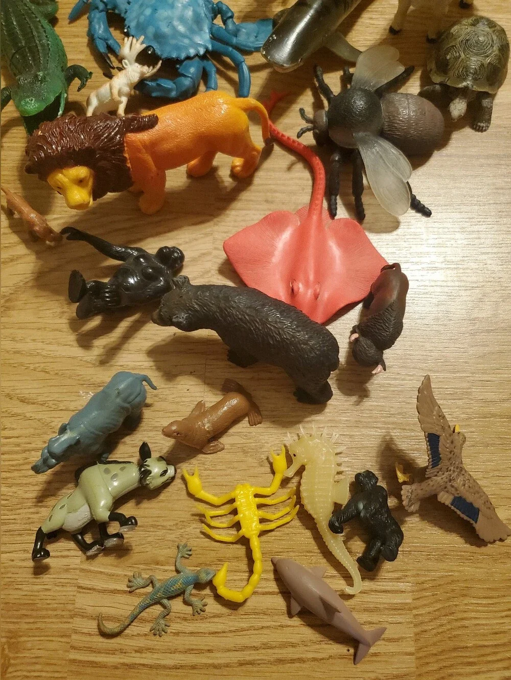 Assorted Plastic Animal Toy Lot Of 26